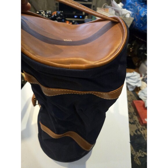 Blue Canvas Double Compartment Duffel - Picture 3 of 8